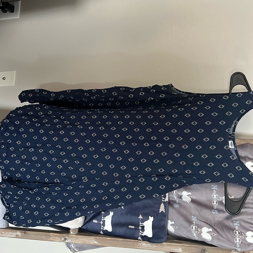 Navy sleeveless dress